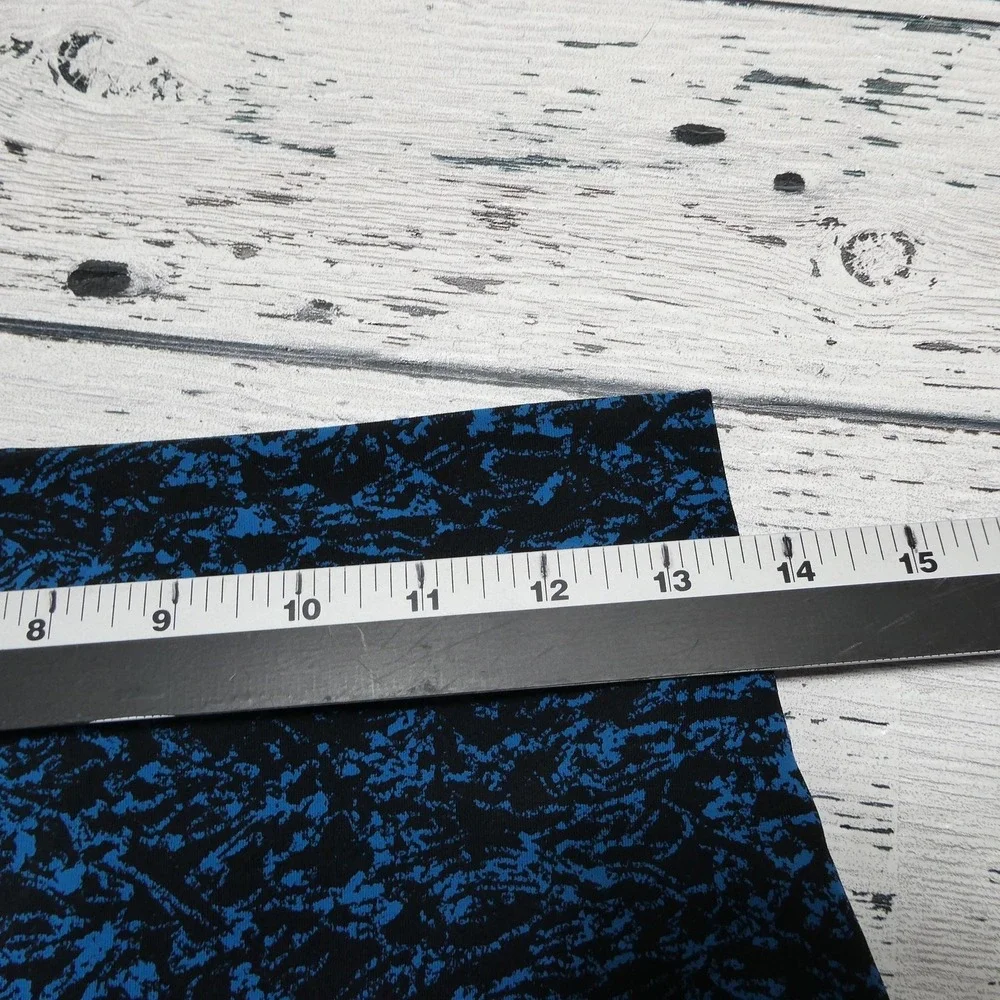 Lululemon Leggings Womens 8 Blue High Rise Capri Flecked Print Yoga‎ Athletic